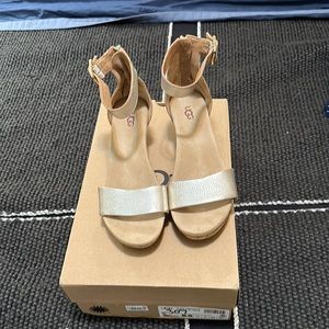 Uggs Metallic Gold Low Wedges